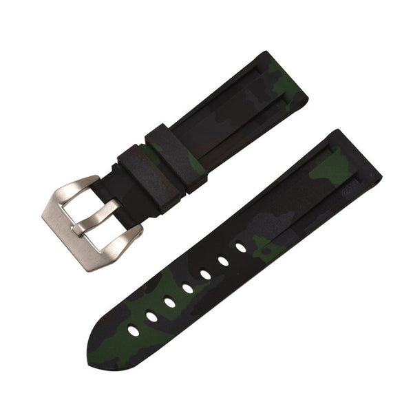 Dark Green Camo Rubber Strap