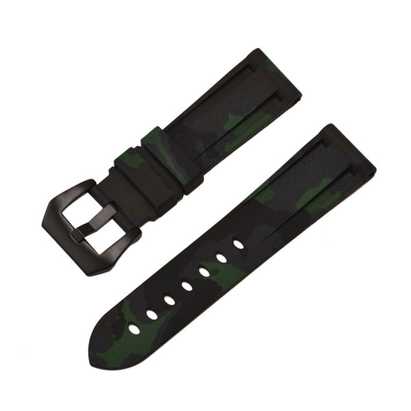 Dark Green Camo Rubber Strap