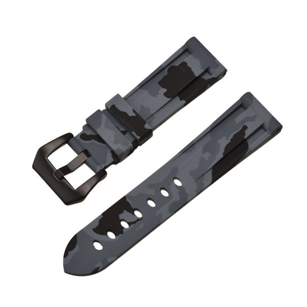 Black Camo Rubber Strap