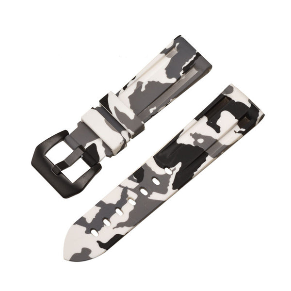 White Camo Rubber Strap