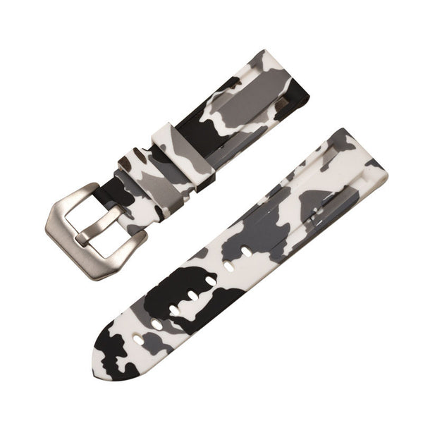 White Camo Rubber Strap